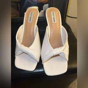 White Steve Madden heels